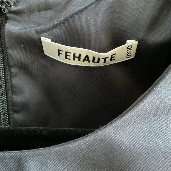 Women's Black Buckle Feather-trimmed Crew Neck Long Sleeve Dressy Top with Pants - Picture 6 of 7